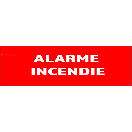 Panneau "Alarme Incendie" 200mm x 60mm