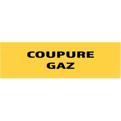 Panneau "Coupure gaz" 200mm x 60mm