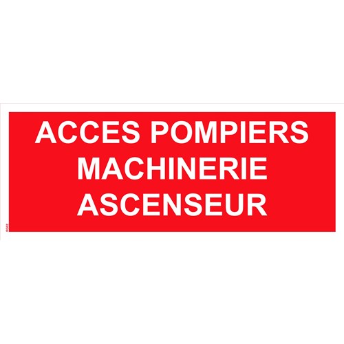Accès pompiers machinerie ascenseur PVC - 200x80 mm