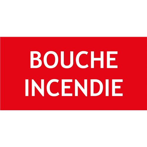 "BOUCHE INCENDIE" PVC rigide 200 X 100 mm