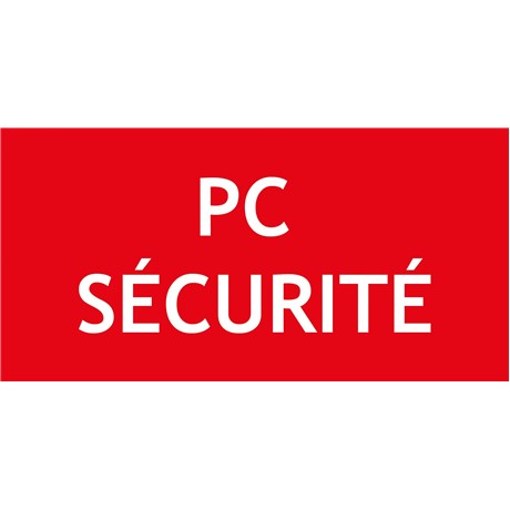 "PC SÉCURITÉ" en PVC rigide 200 X 70 mm