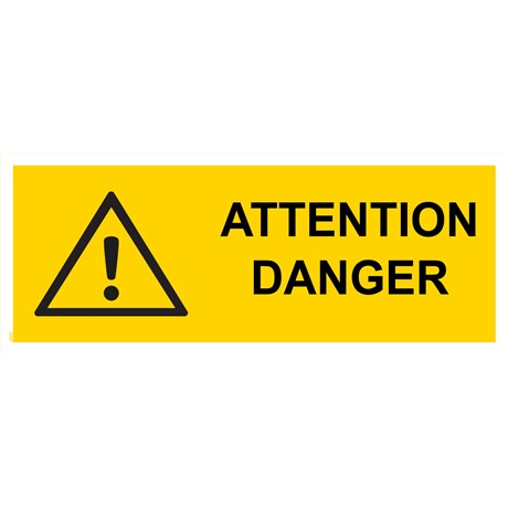 Panneau "Attention danger" - PVC 200x80 cm