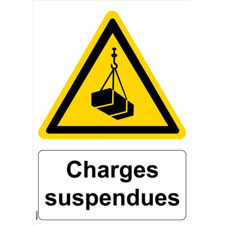 Panneau "Charges suspendues" - PVC A5