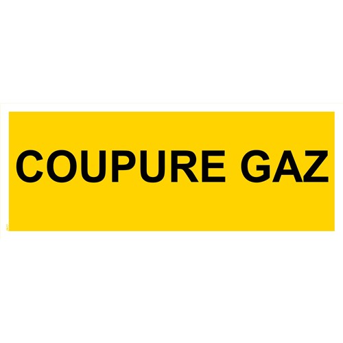 Panneau "Coupure gaz" - PVC 200x80 cm
