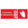 Panneau "Coupure d’urgence" PVC - 200x80 mm