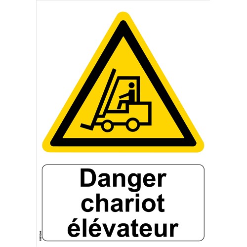 Panneau "Danger chariot élévateur" - PVC A5