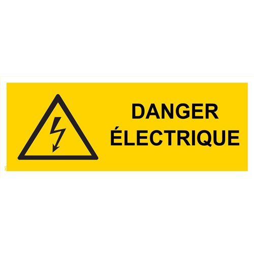 Panneau "Danger électrique" - PVC 200x80 mm
