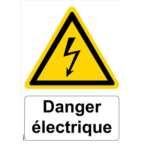 Panneau "Danger électrique" - PVC A5