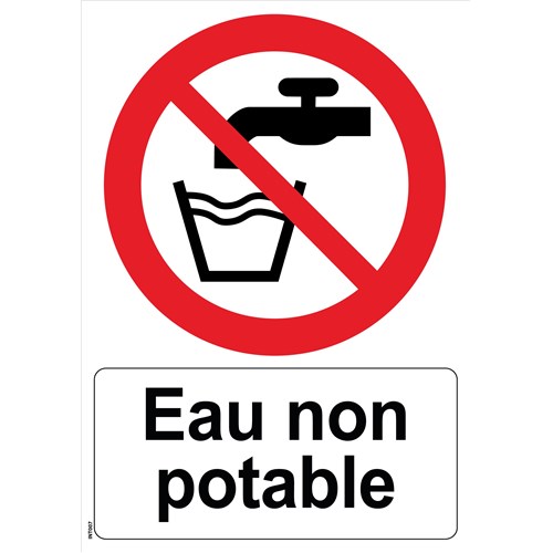 Panneau "Eau non potable" - PVC A4