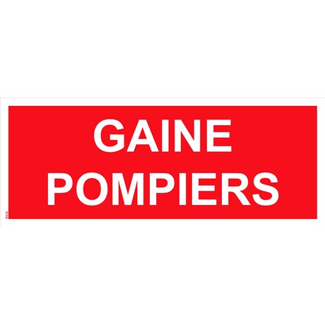 Panneau "Gaine pompiers" PVC - 200x80 mm