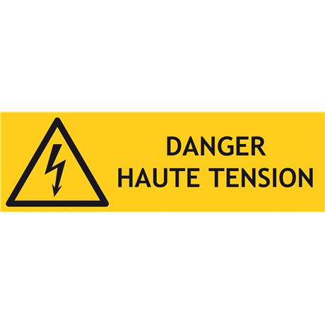 Panneau "Haute tension danger de mort" - PVC 200x80 cm
