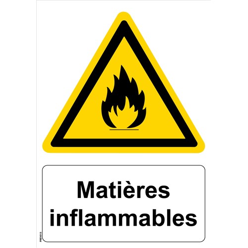 Panneau "Matières inflammables" - PVC A5