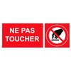 Panneau "Ne pas toucher" PVC - 200x80 mm