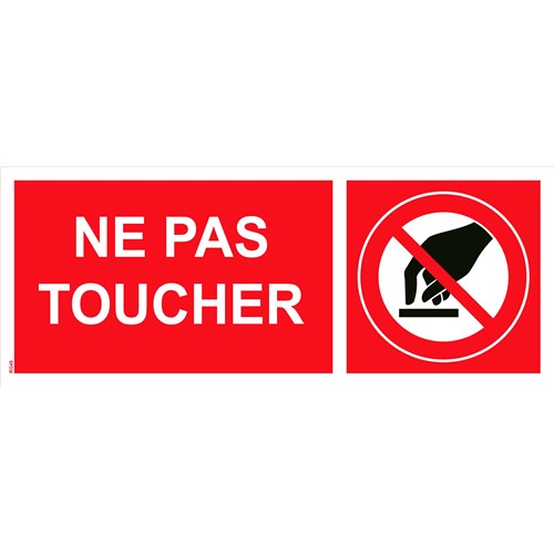 Panneau "Ne pas toucher" PVC - 200x80 mm