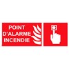 Panneau "Point d’alarme incendie" PVC - 200x80 mm