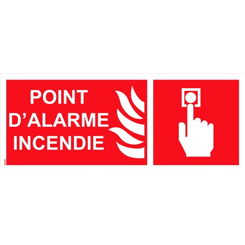 Panneau "Point d’alarme incendie" PVC - 200x80 mm