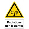 Panneau "Radiations non isolantes" - PVC A5