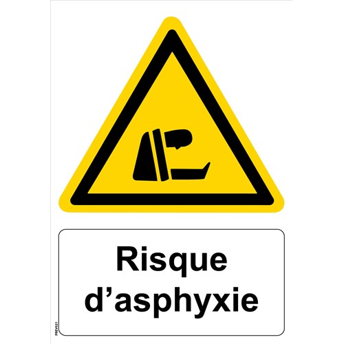 Panneau "Risque d’asphyxie" - PVC A5