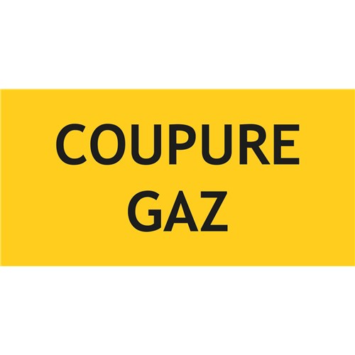 Panneau coupure gaz – L.200 x H.80 mm