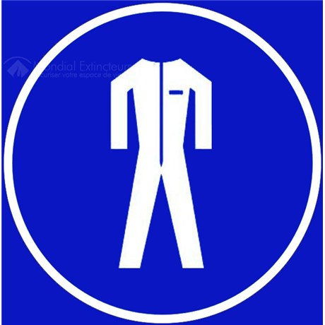 Panneau sécurité du travail "Vêtement protection obligatoire" - L.200 x H.200 mm