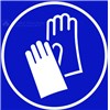 Panneau sécurité du travail "gants obligatoires" - L.200 x H.200 mm