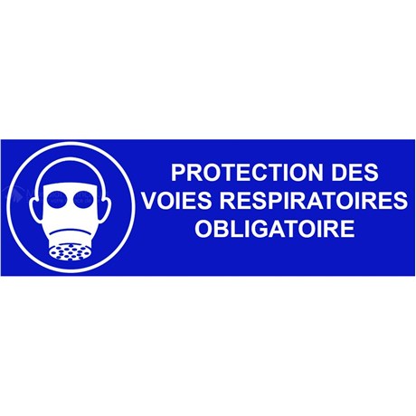 Panneau sécurité du travail "protection voies respiratoires obligatoire"