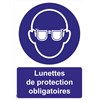 Panneaux "Lunettes de protection obligatoire" - PVC A5