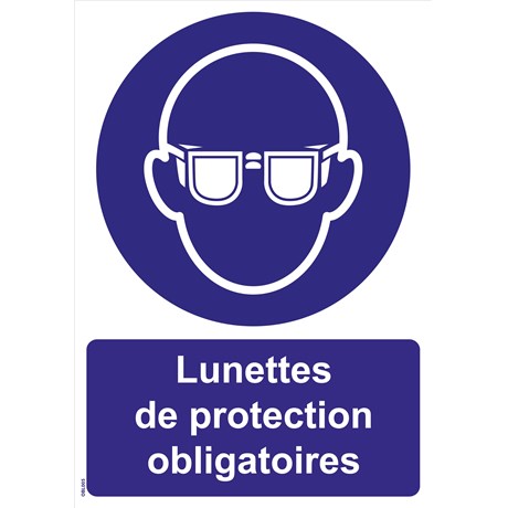 Panneaux "Lunettes de protection obligatoire" - PVC A5