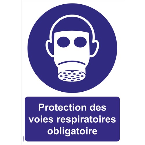 Panneaux "Protection des voies respiratoires obligatoire" - PVC A4