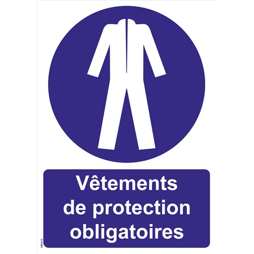 Panneaux "Vêtements de protection obligatoires" - PVC A5