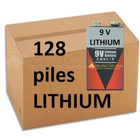 Carton de 128 piles 9V LITHIUM