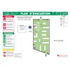 Plan d'évacuation PVC 2 mm - effet 3D format A0