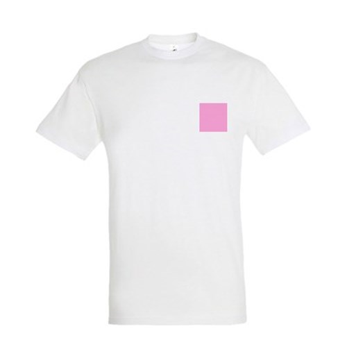5 Tee-Shirts personnalisés blancs - Taille S - Flocage cœur