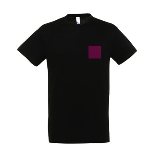 5 Tee-Shirts personnalisés noirs - Taille S - Flocage cœur