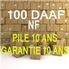 CARTON DE 100 DAAF NF PILE ET GARANTIE 10 ANS