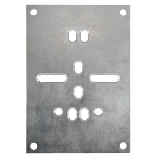 Platine de fixation universelle pour poulies : 150x105 mm