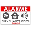 Lot de 10 stickers "Alarme video surveillance maison"