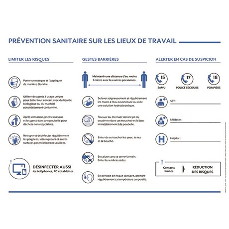 Panneau de prévention sanitaire - COVID