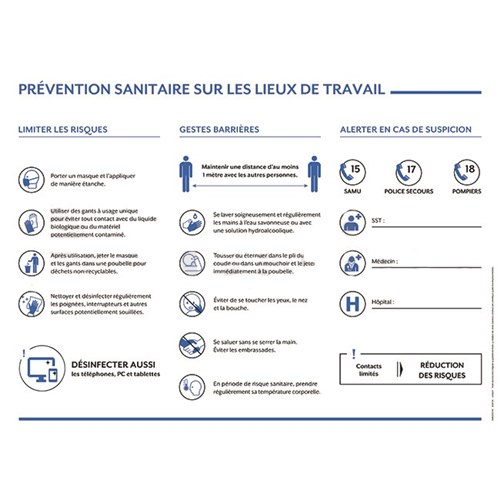 Panneau de prévention sanitaire - COVID