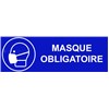 Panneaux sécurité du travail "MASQUE OBLIGATOIRE" – L.300 x H.100 mm