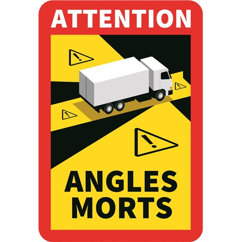 Adhésif obligatoire angle mort pour camion