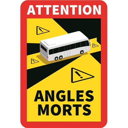 Lot de 6 - Adhésif obligatoire angle mort pour bus