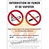 Sticker "interdiction de vapoter et de fumer" Format A4