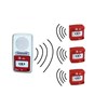 Pack alarme radio répéteur type 4 avec 3 déclencheurs manuels radio avec répéteur