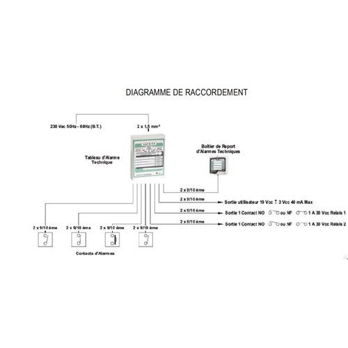 Boitier de report de synthèse d'informations Technique - 2 Entrées