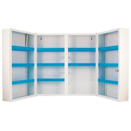 Armoire à pharmacie 2 portes - 12 étagères