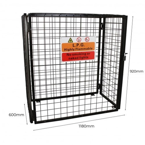 Cage Métallique pour Rangement Bouteilles de Gaz - 118 cm