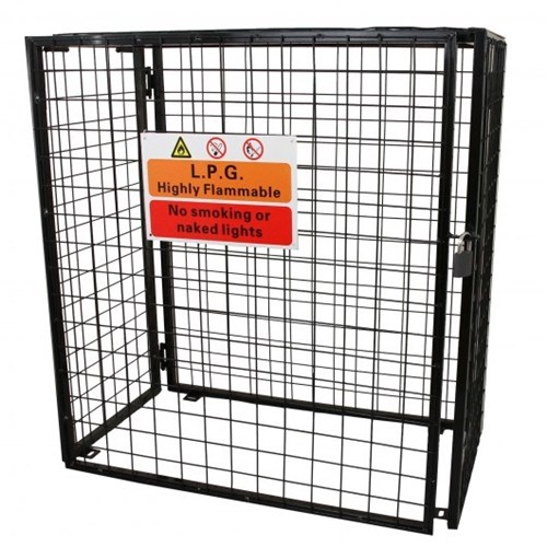 Cage Métallique pour Rangement Bouteilles de Gaz - 118 cm