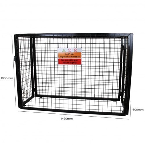 Cage Métallique pour Rangement Bouteilles de Gaz - 149 cm