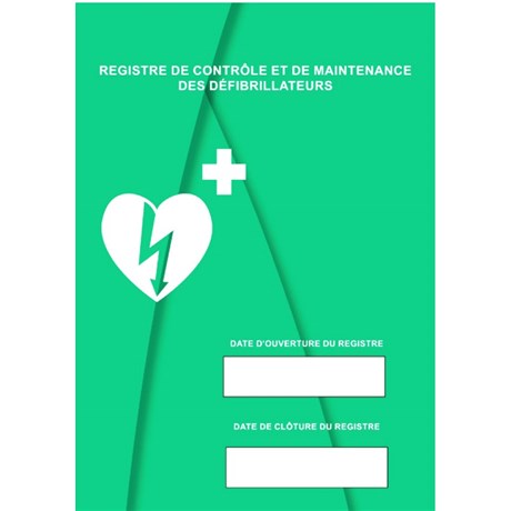 Registre entretien défibrillateurs - format A4